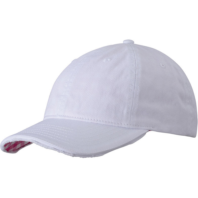 Casquette publicitaire classique 6 panneaux | Rune Blanc Rose