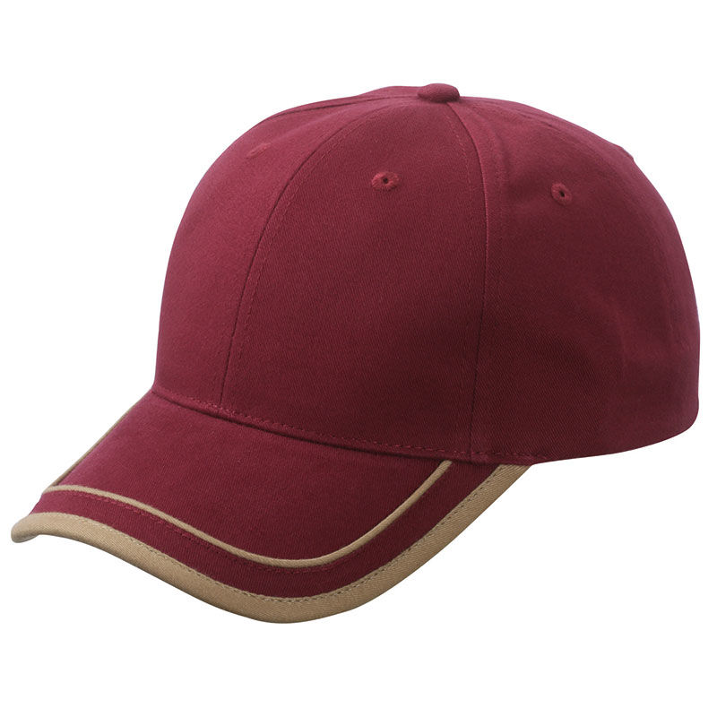 Casquette publicitaire classique 6 panneaux | Sulu Bourgogne Beige