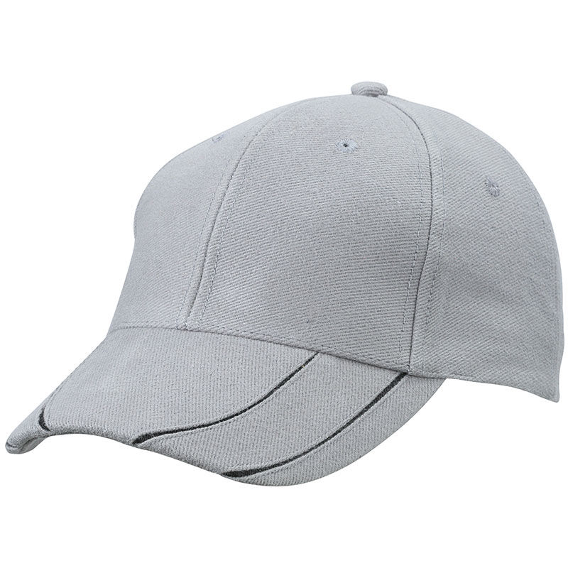 Casquette publicitaire classique 6 panneaux | Wydi Gris clair Noir