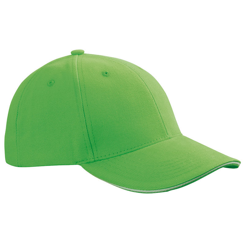 Casquette publicitaire classique 6 panneaux | Xyce Vert citron Blanc