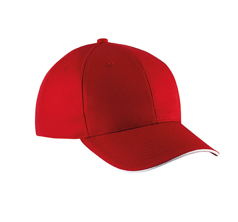 Casquette publicitaire classique 6 panneaux | Yoove Rouge Blanc