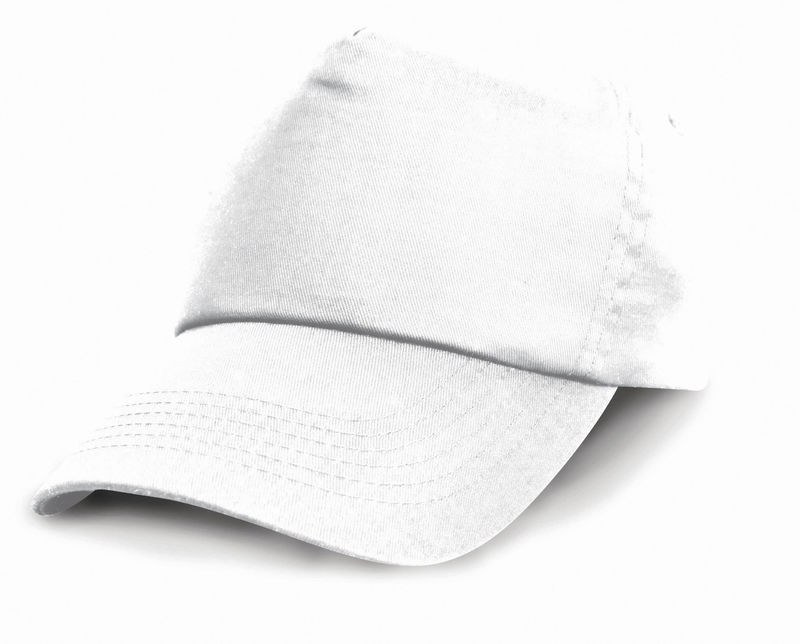 Casquette publicitaire classique 5 panneaux | Baumwoll-Cap Blanc 1