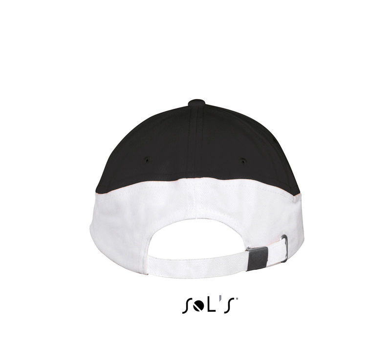 Casquette publicitaire classique 5 panneaux | Booster Noir Blanc