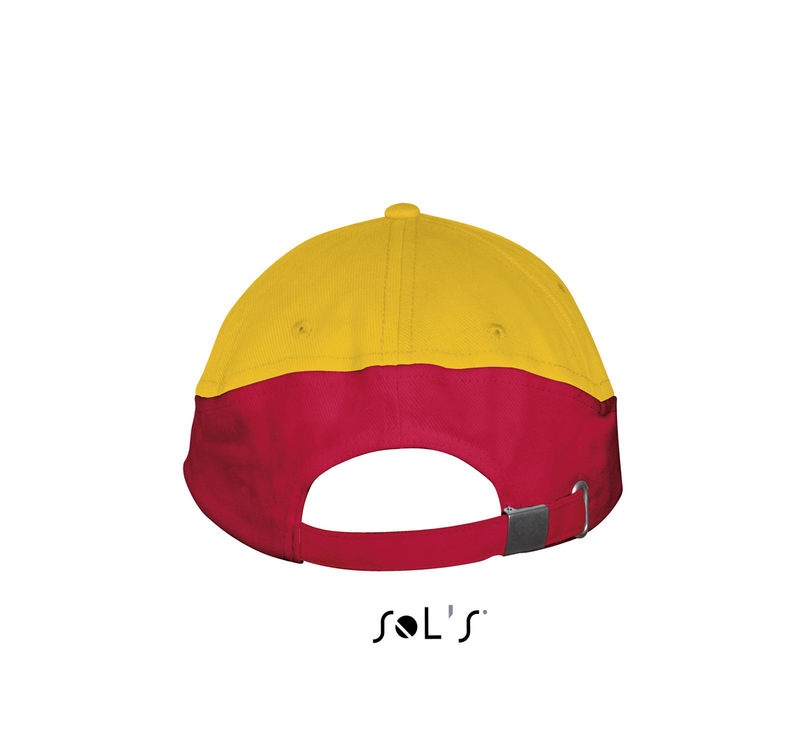 Casquette publicitaire classique 5 panneaux | Booster Or Rouge