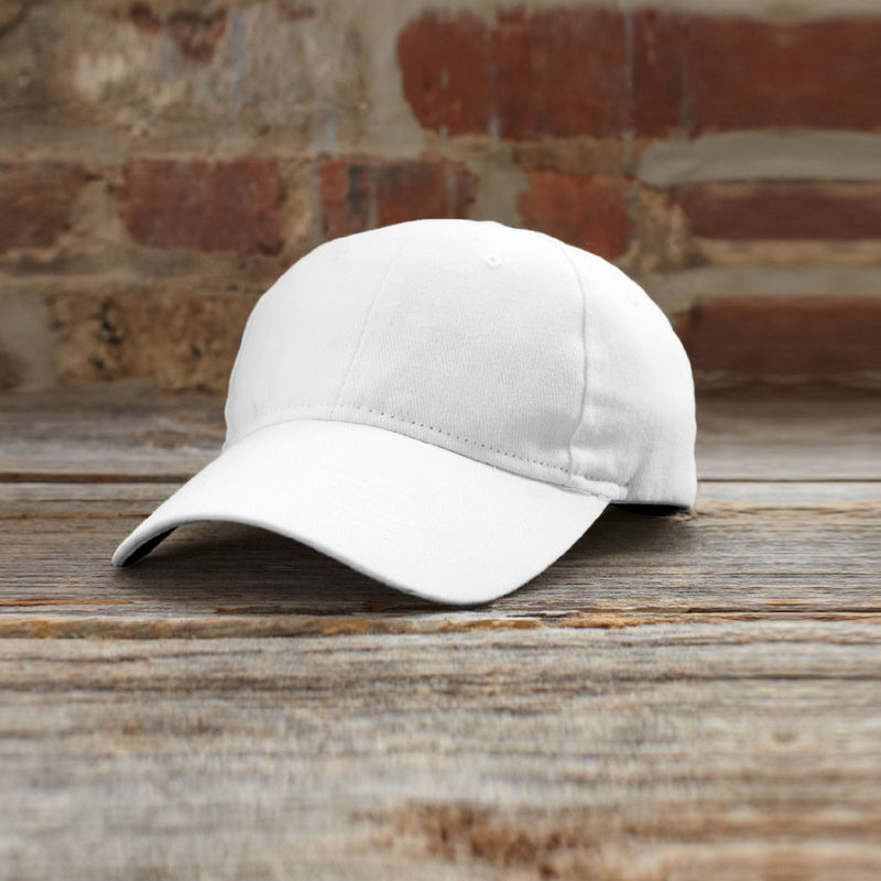 Casquette publicitaire classique 6 panneaux | Solid Brushed Blanc 1