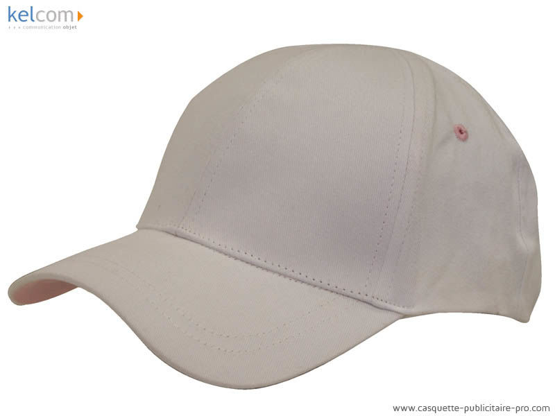 Casquette publicitaire Dakota Blanc Rose clair