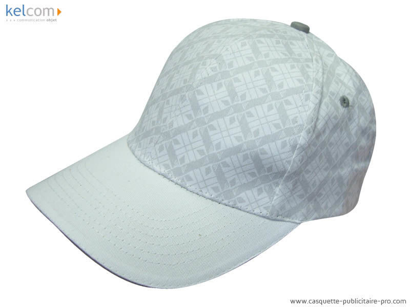 Casquette publicitaire homme Blanc