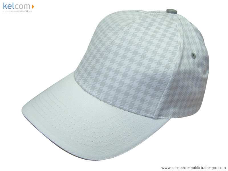 Casquette publicitaire masculine Blanc