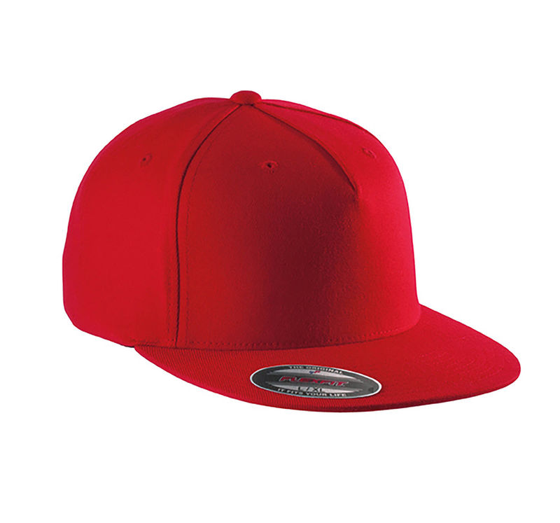 Casquette publicitaire plate 5 panneaux | Gyxo Rouge