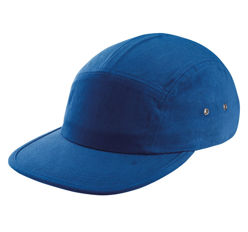 Casquette publicitaire plate 5 panneaux | Lyno Bleu royal