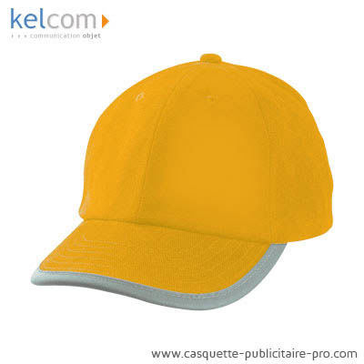 Casquette publicitaire Sécurité Enfant Jaune