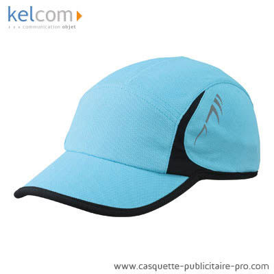 Casquette Running publicitaire Turquoise Noir