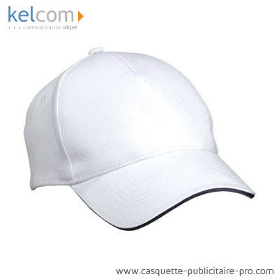 Casquette Sandwich publicitaires Blanc Marine