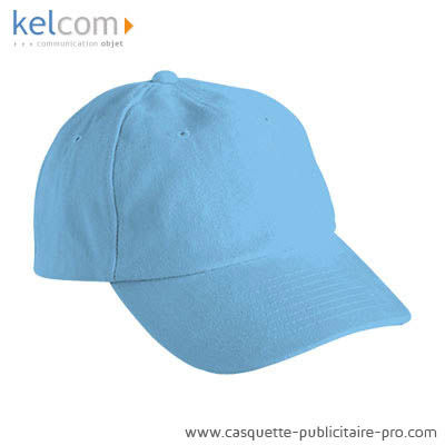 Casquettes 6 panneaux pub Bleu Caraïbes