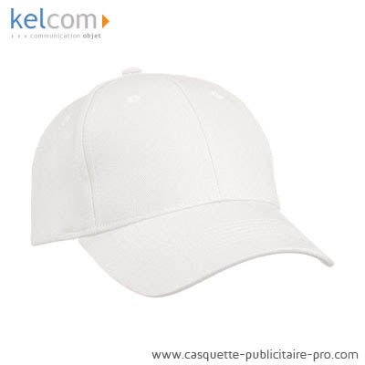 Casquettes 6 panneaux publicitaires Blanc