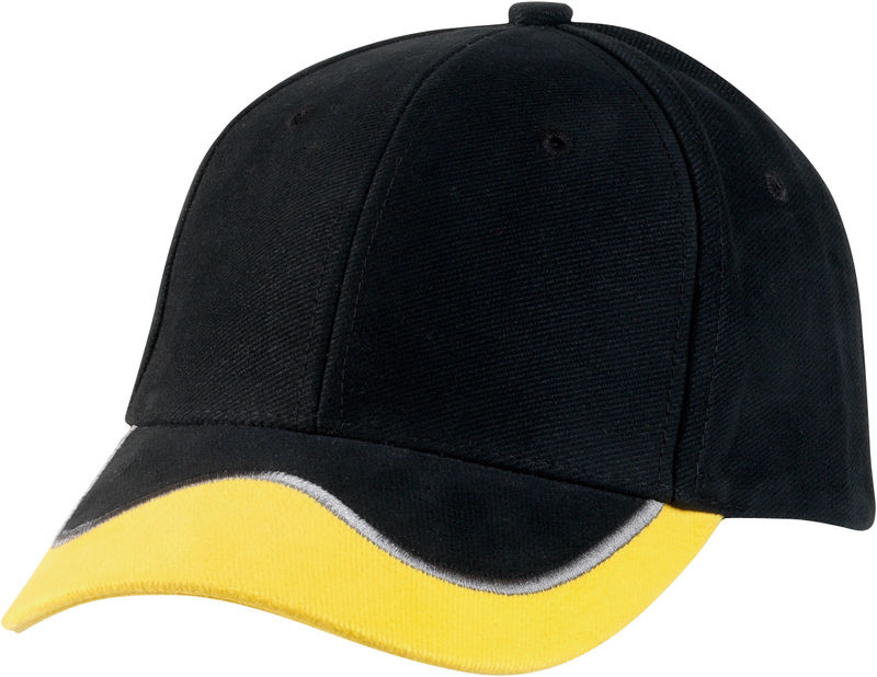 casquettes impression Noir Jaune