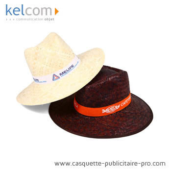 Chapeau en paille publicitaire Naturel