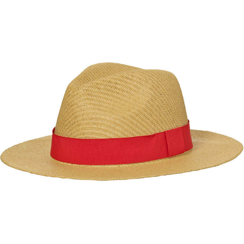 Chapeau publicitaire Panama  | Xally Jaune paille Rouge