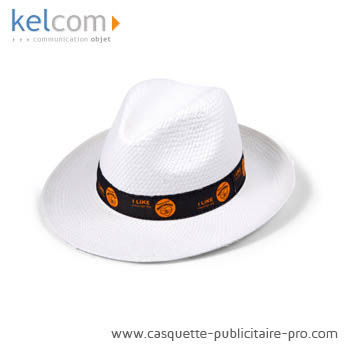 Chapeau publicitaire papier Blanc