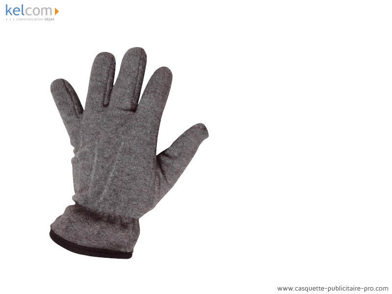 Gants Polaire pub Gris