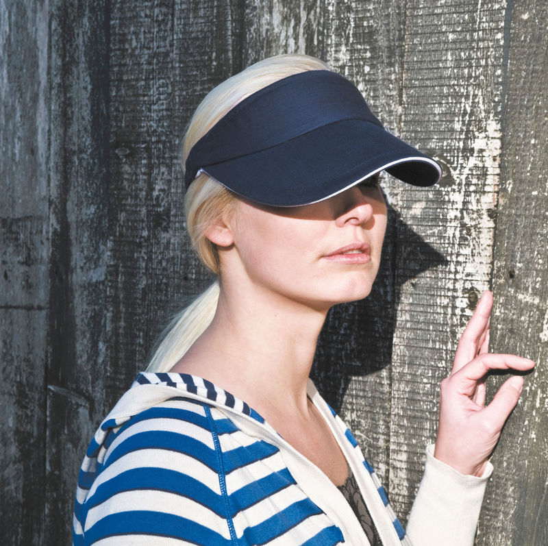 Visière publicitaire | Sport Visor Marine Blanc 1