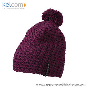 Bonnet à pompon promo Bordeaux