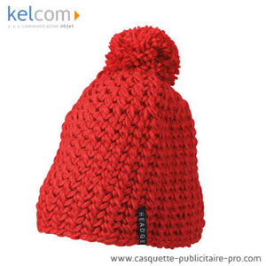 Bonnet à pompon promo Rouge