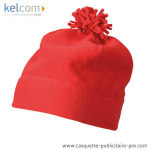 Bonnet à pompon publicitaire Rouge