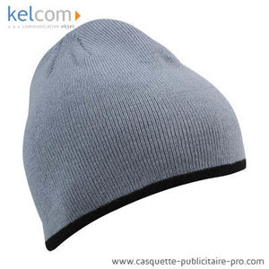 Bonnet confortable Gris clair Noir