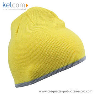 Bonnet confortable Jaune Gris clair