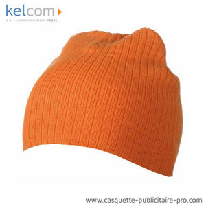 Bonnet côtelé promotionnel Orange