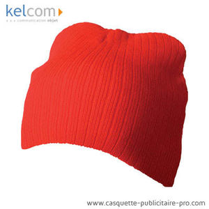 Bonnet côtelé promotionnel Rouge