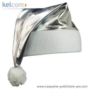 Bonnet de Père Noël Brillant Argent