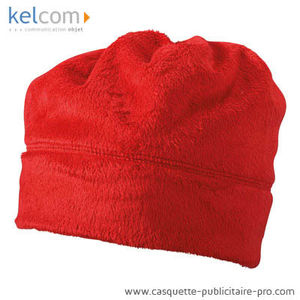 Bonnet en micro polaire publicitaire Rouge