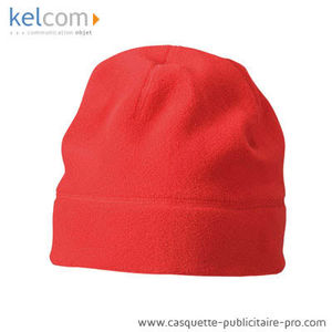 Bonnet micro polaire publicitaire Rouge