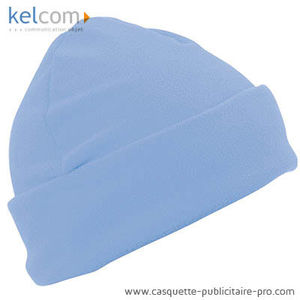 Bonnet polaire impression Bleu clair