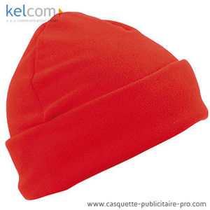 Bonnet polaire impression Rouge