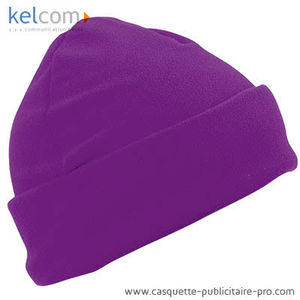 Bonnet polaire impression Violet Bordeaux