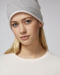 Bonnet publicitaire | Terry Beanie Gris chiné 1