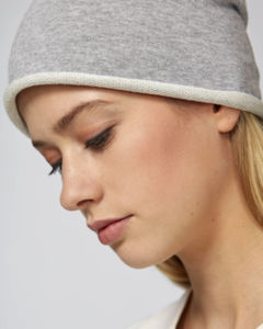 Bonnet publicitaire | Terry Beanie Gris chiné 2