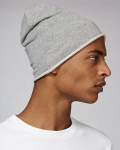 Bonnet publicitaire | Terry Beanie Gris chiné 3