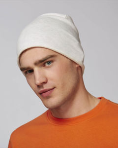 Bonnet publicitaire | Terry Beanie Gris/Crème chiné