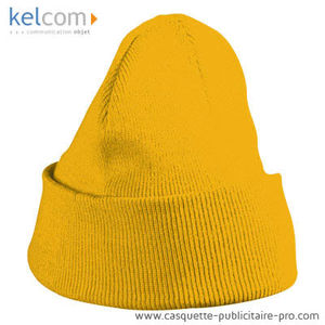 Bonnet tricot Enfant publicitaire Jaune Doré