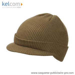 Bonnet Visière publicitaire Beige Foncé