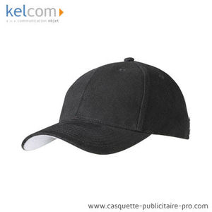 Casquette Badge publicitaire Noir Gris clair