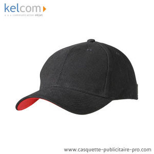 Casquette Badge publicitaire Noir Rouge