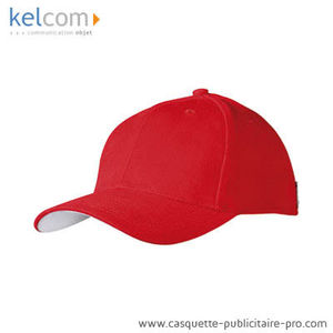 Casquette Badge publicitaire Rouge Blanc