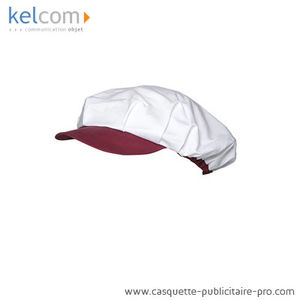 Casquette Boucher-publicitaire Blanc Bordeaux