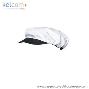 Casquette Boucher-publicitaire Blanc Noir