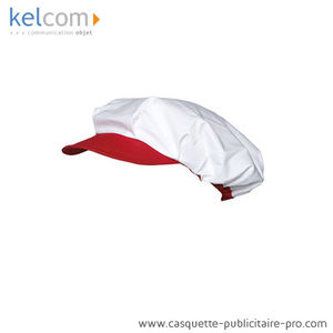 Casquette Boucher-publicitaire Blanc Rouge